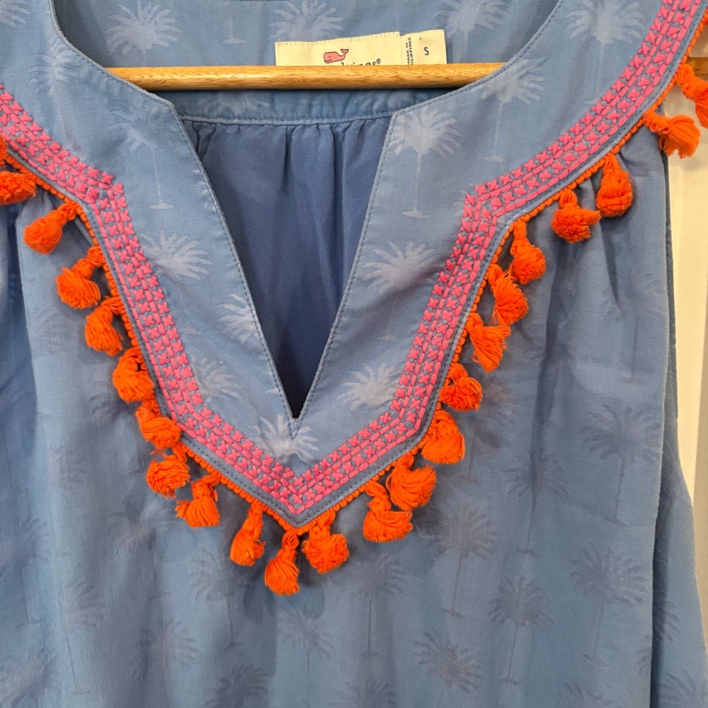 Vineyard Vines‎ Sunset Palm Tassel Dress Size Small - Picture 5 of 9